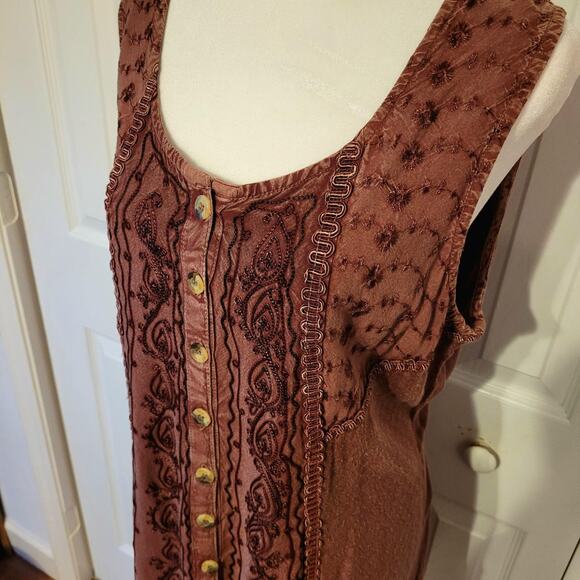 Zury, M\L | Flowy Boho Embroidered Dress Waist Tie - Picture 3 of 7